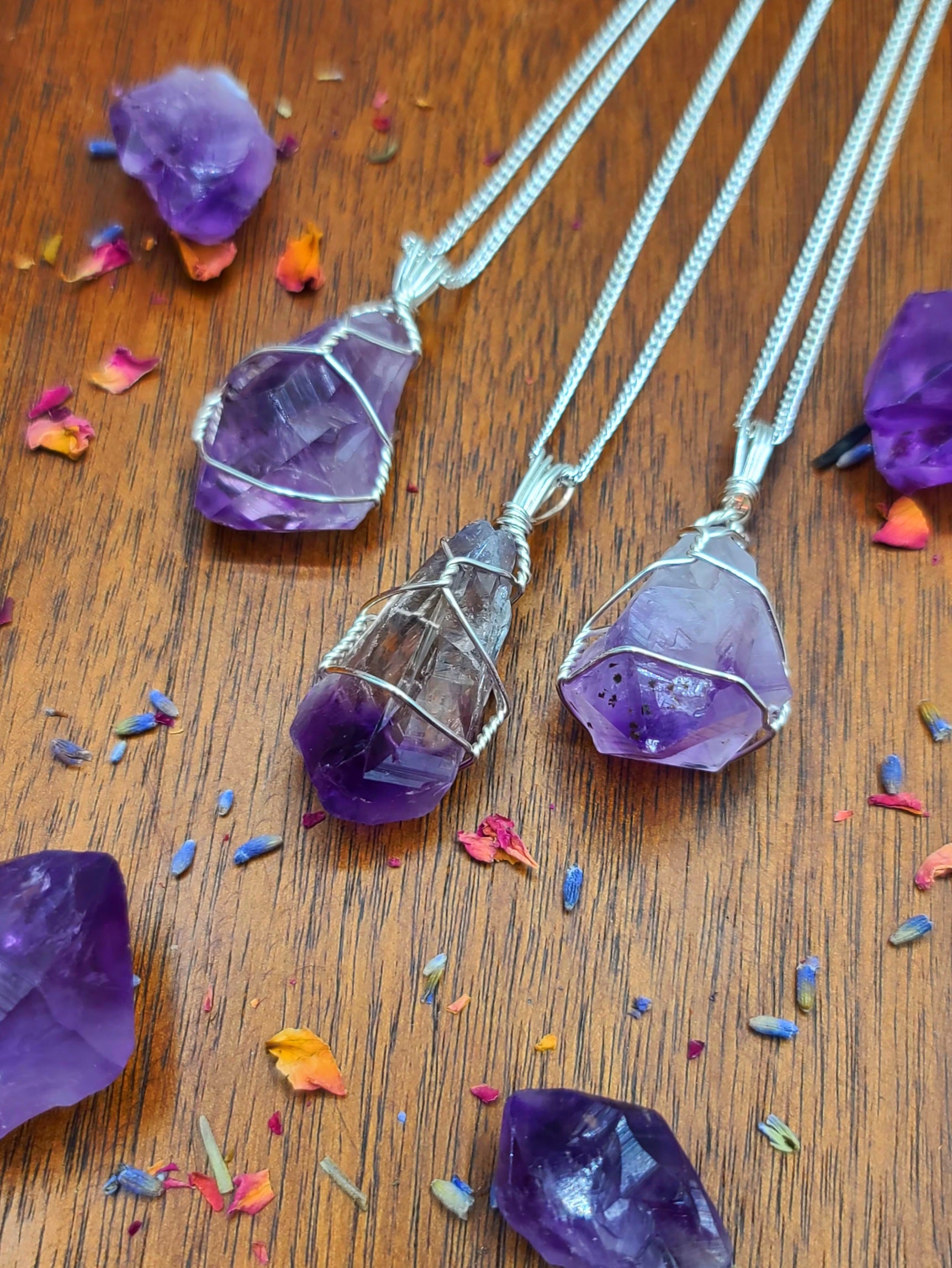 Hot Sale Natural Amethyst Faceted Necklace,Healing Crystal Necklace,Jewelry